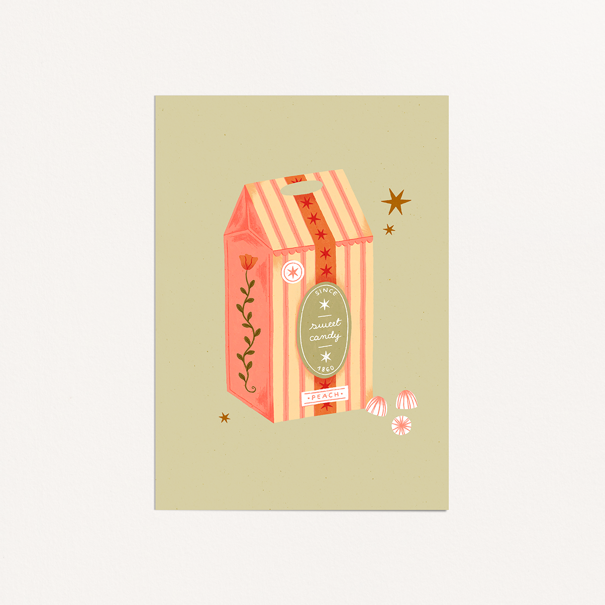 Illustration boîte à bonbons