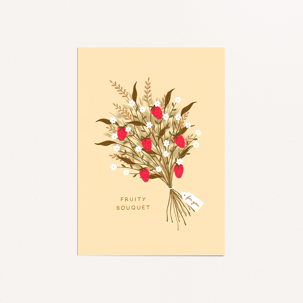 Illustration bouquet de fraises