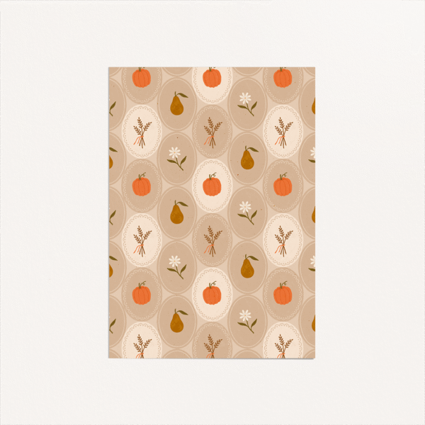Illustration motif automne champêtre